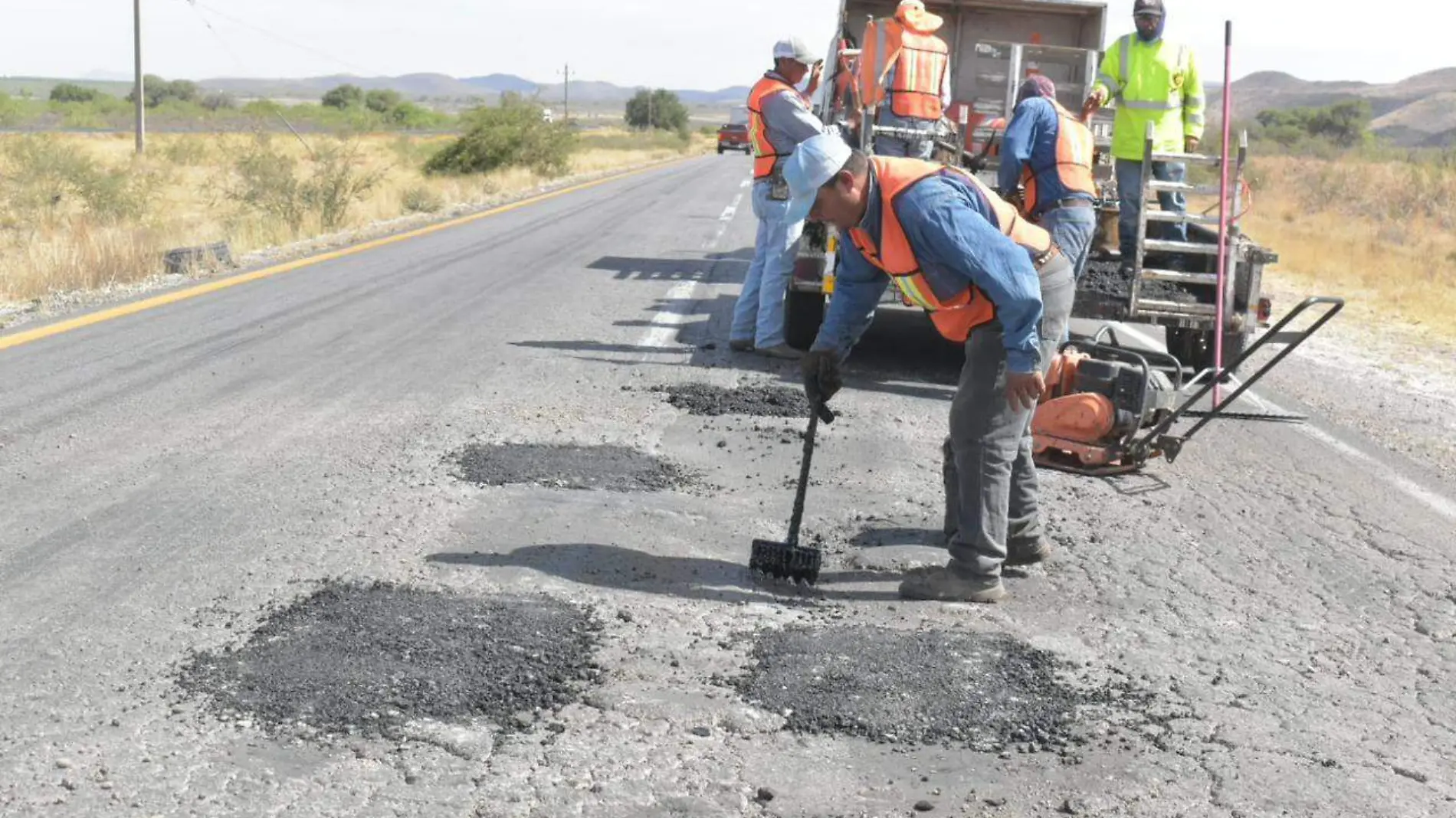 bacheo en tramos federales